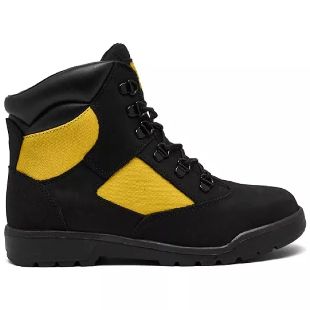 Timberland Kids Black and Gold Outdoor Boots Size 4